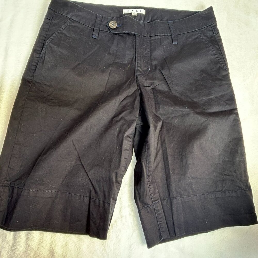 CAbi Women's Mid Rise Cotton Pockets Outdoor Casual Bermuda Shorts Black 10